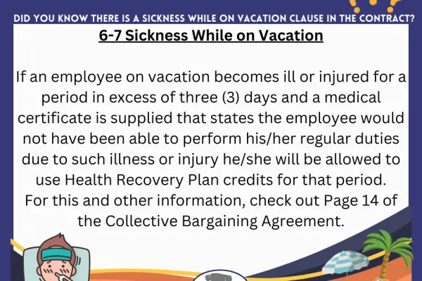 DYK sickness on leave