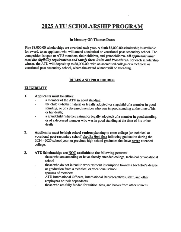 ATU international scholarship details 1